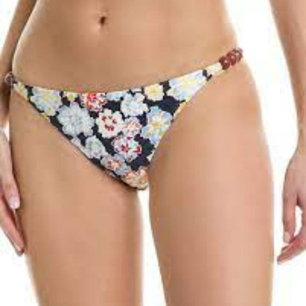 NWT Tanya Taylor Tia Navy Floral‎ Print Bikini size xl